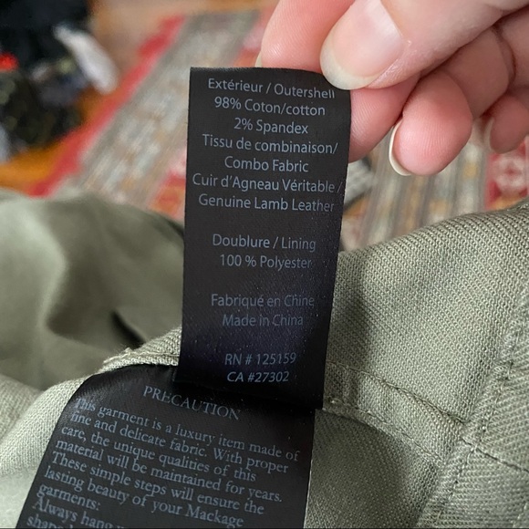 Authentic Mackage leather sleeve moto jackets - Picture 5 of 15